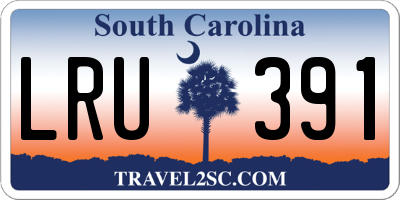 SC license plate LRU391