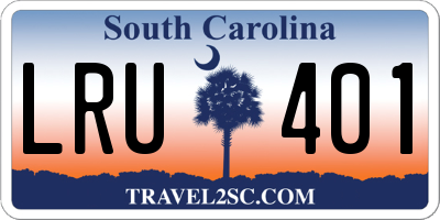 SC license plate LRU401