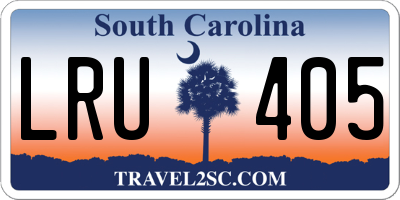 SC license plate LRU405