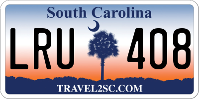 SC license plate LRU408