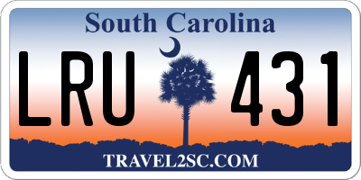 SC license plate LRU431