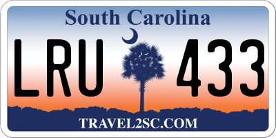 SC license plate LRU433