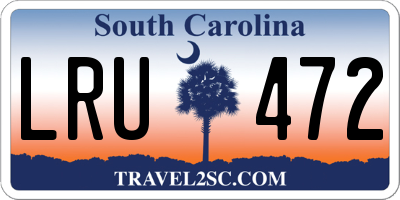 SC license plate LRU472