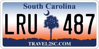 SC license plate LRU487