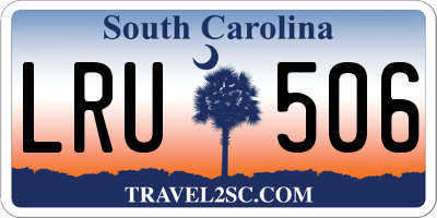 SC license plate LRU506