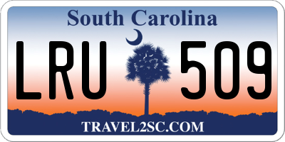 SC license plate LRU509