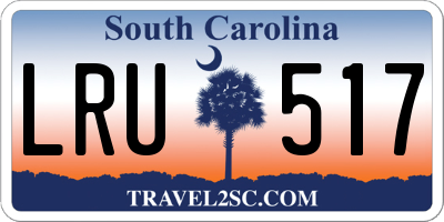 SC license plate LRU517