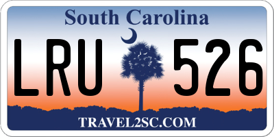 SC license plate LRU526
