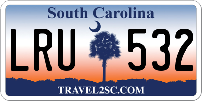 SC license plate LRU532