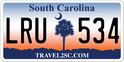 SC license plate LRU534
