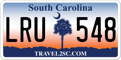 SC license plate LRU548