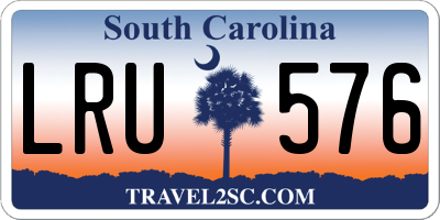 SC license plate LRU576