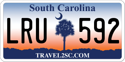 SC license plate LRU592