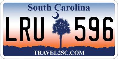 SC license plate LRU596