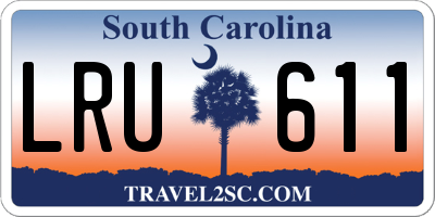 SC license plate LRU611
