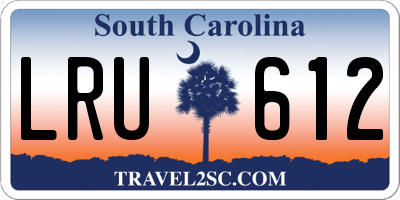 SC license plate LRU612