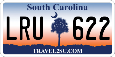 SC license plate LRU622
