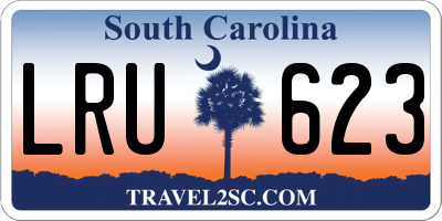 SC license plate LRU623