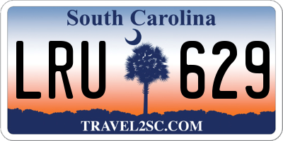 SC license plate LRU629