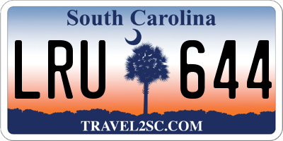 SC license plate LRU644