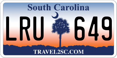 SC license plate LRU649