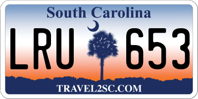 SC license plate LRU653