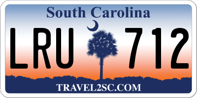 SC license plate LRU712
