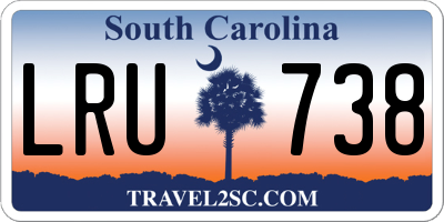 SC license plate LRU738