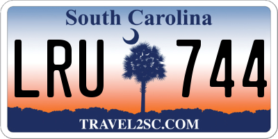 SC license plate LRU744