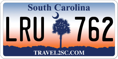 SC license plate LRU762