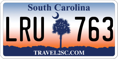 SC license plate LRU763