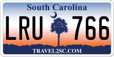 SC license plate LRU766