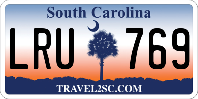 SC license plate LRU769