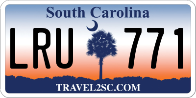 SC license plate LRU771