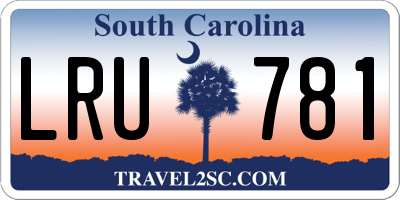 SC license plate LRU781