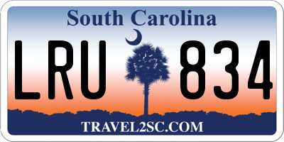 SC license plate LRU834