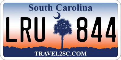 SC license plate LRU844