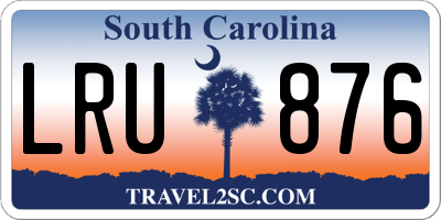 SC license plate LRU876