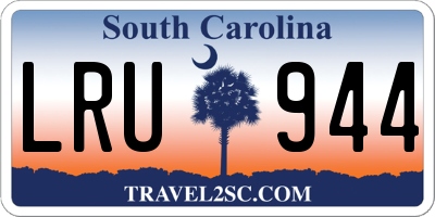 SC license plate LRU944
