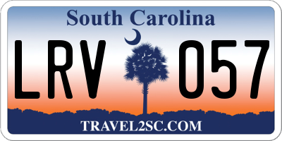 SC license plate LRV057