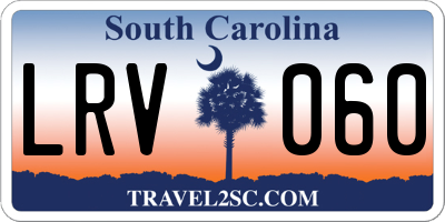 SC license plate LRV060