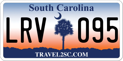 SC license plate LRV095