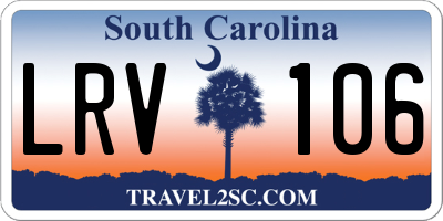 SC license plate LRV106