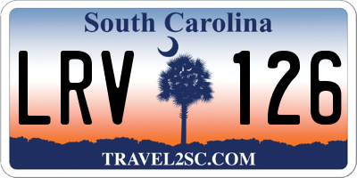 SC license plate LRV126
