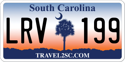 SC license plate LRV199