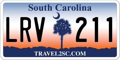 SC license plate LRV211