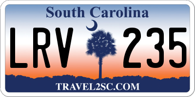 SC license plate LRV235