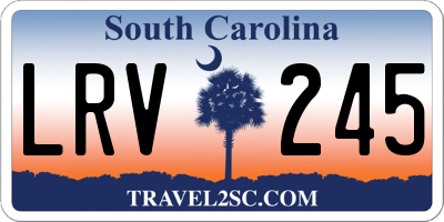 SC license plate LRV245