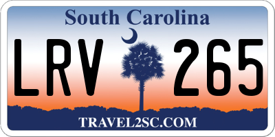 SC license plate LRV265