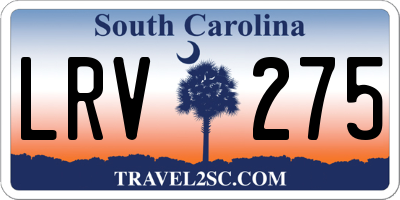 SC license plate LRV275